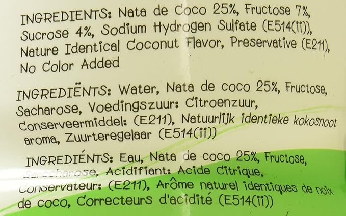 Mogu Mogu Coconut Juice with 25% Nata De Coco 1000ml (12 Pack)