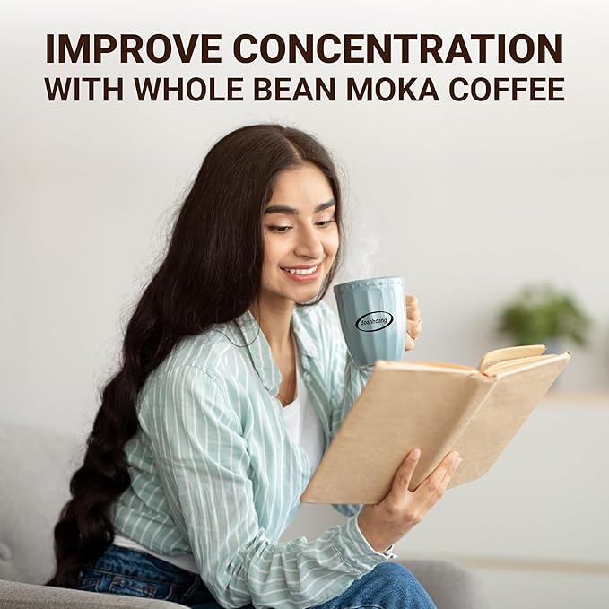 doanhdang - 17.6 Oz Premium Moka Whole Bean Coffee 100% Medium Roast Rich Flavor for Espresso Shot and Brew Origin from Vietnam Whole Med Roast Beans