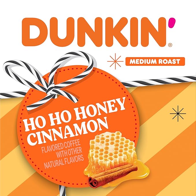 Dunkin' Ho Ho Honey Cinnamon Flavored Ground Coffee 11 ounce (Pack of 6)