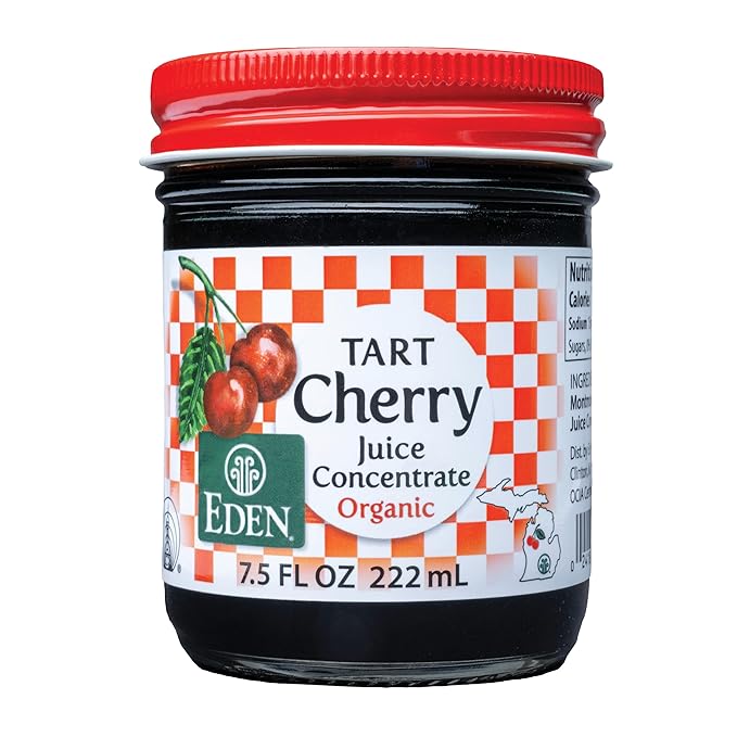 Eden Organic Montmorency Tart Cherry Juice Concentrate 68 Brix No Artificial or Refined Sugars Michigan Cherries 7.5 Fl Oz
