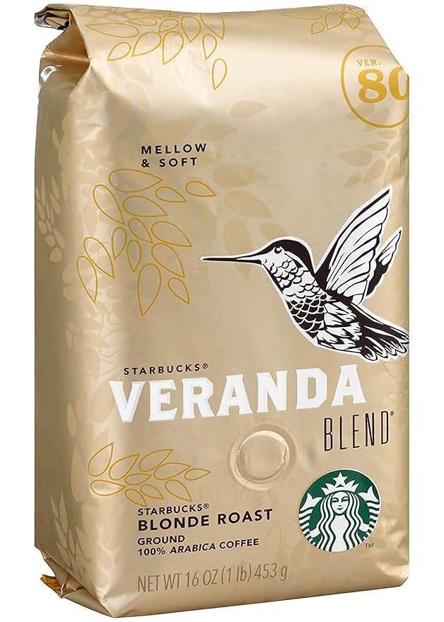 Starbucks Ground Coffee Veranda Blend Blonde Roast 16 Ounce Bags 2/Pack (32 Ounces Total)