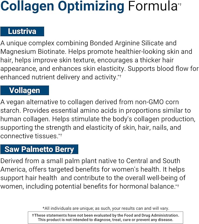 ActivatedYou BioCollagen Complex Plant-Based Collagen for Women &amp Men - Designed to Promote Skin Firmness Muscle Strength &amp Hair Volume 2 Daily Capsules Supports Youthful Appearance &amp Jo