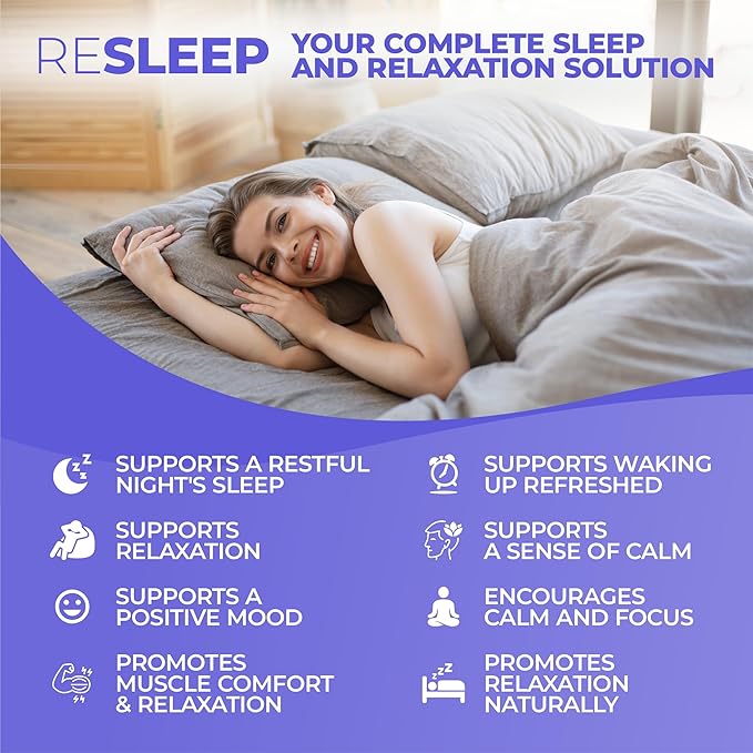 Sleep Aid Support Supplement - Melatonin Free Formula with Magnesium Valerian Chamomile Apigenin Helps Restful Sleep and Relaxation No Grogginess Sleeping Pills