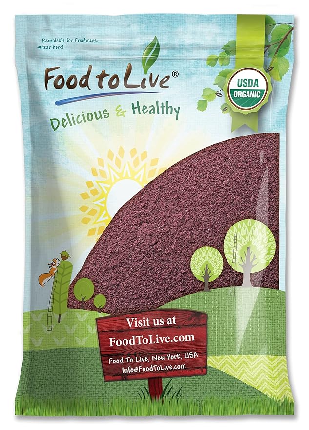 Food to Live Organic Mulberry Juice Powder 9 Pounds – Non-GMO Made from Raw Dried Berries Unsulfured Vegan Bulk Great for Baking Juices Smoothies Yogurts Contains Maltodextrin No Sulphites