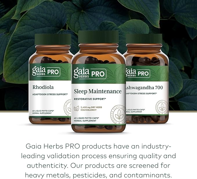 GAIA HERBS PRO Sleep Maintenance - Adrenal Health &amp Sleep Support* &amp PRO Somni-Mint Rosmarinic Complex - Sleep Health &amp Relaxation Support Supplement* - Bundle (Pack of 2)