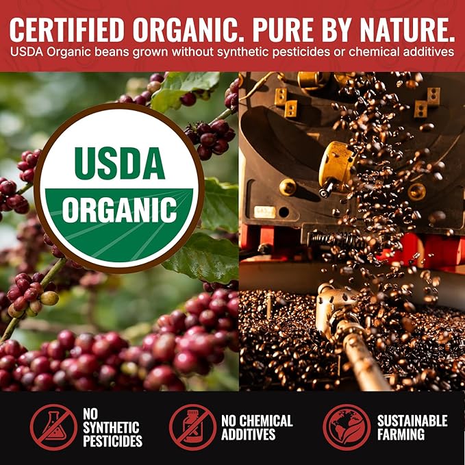 Aldo’s Coffee Co. Organic Water Process Decaf Coffee Dark Roast 100% Arabica from East Timor 16 oz (Whole Bean)