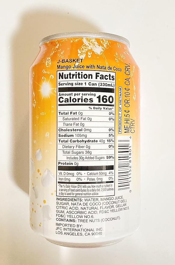 J-Basket Mango Juice 11.15 Oz (6 Cans)