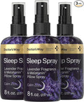 Doctor's Way Sleep Spray 8 fl oz | 3 Pack | with Lavender &amp Melatonin | Fragrance Pillow Spray | Non-GMO Gluten Free Paraben Free
