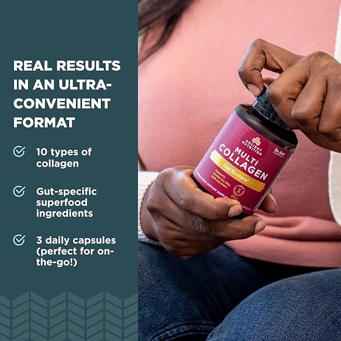 Ancient Nutrition Collagen Pills with Probiotics for Gut Health Multi Collagen Capsules Gut Restore 90 Ct Supports Gut Joints Hair &amp Nails Gluten Free Paleo and Keto Friendly