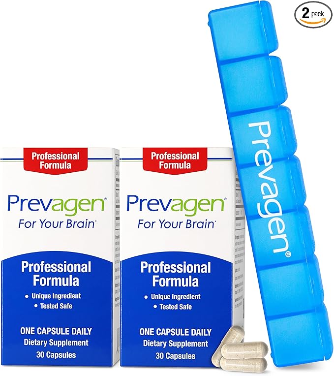 Prevagen Professional Formula - 60 Capsules (2 Month Supply) | Formulated for Your Brain | 40mg of Apoaequorin Plus Vitamin D3 with 7-Day Pill Minder