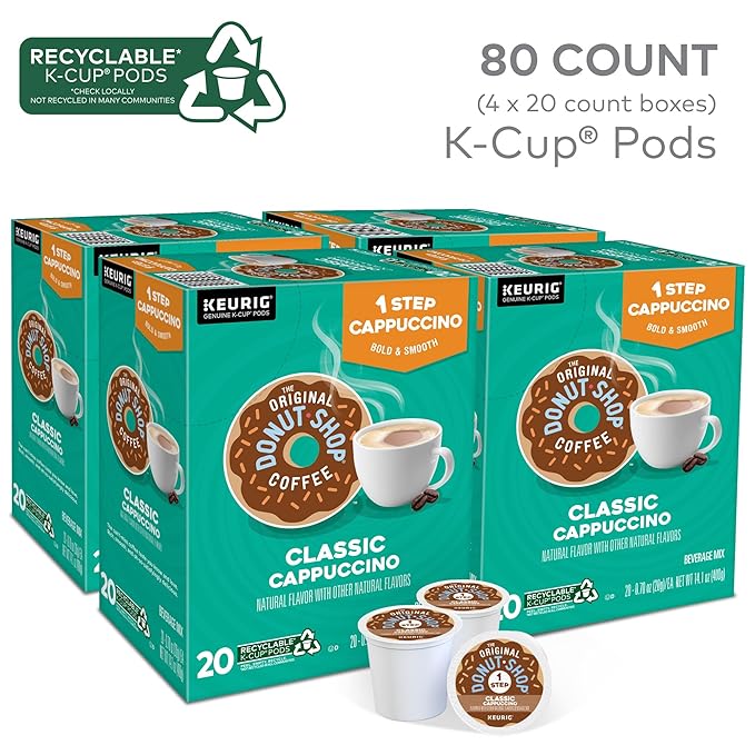 The Original Donut Shop -Step Classic CappuccinoKeurig -Serve K-Cup Pods20 Count (Pack of 2)