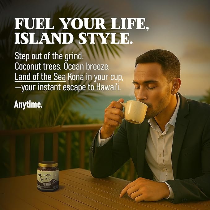 KONA COFFEE 100% - Premium Freeze Dried Instant Coffee - Low Acid Coffee - Medium Roast Arabica Hawaiian Coffee 1.5oz (3 Packs | 66 Servings)