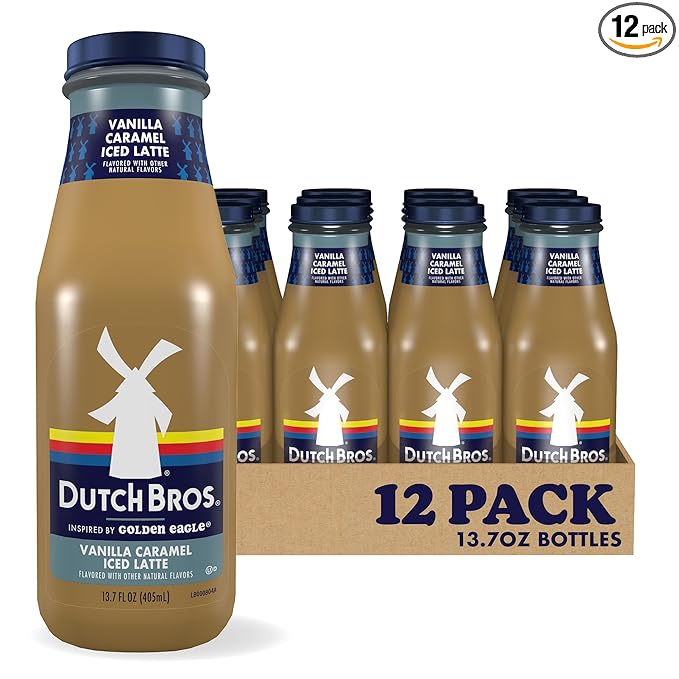 Dutch Bros® Vanilla Caramel Iced Latte Inspired by Golden Eagle® 12-13.7 Fl Oz Bottles