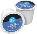 Amazon Brand - Happy Belly Light Roast Coffee Pods French Vanilla Flavored Compatible with Keurig 2.0 K-Cup Brewers 100 Count