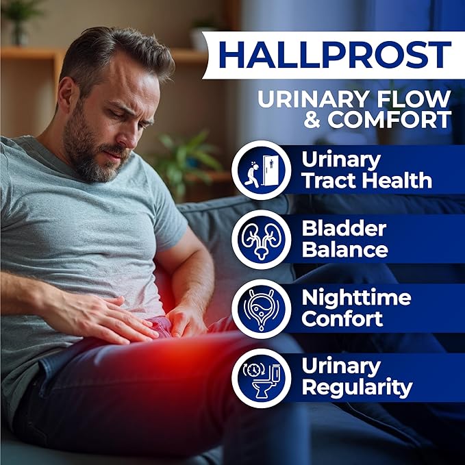 Hallusa Natural Próstata Inflamada - Prostatitis - Pastillas para la próstata - HALLPROST 60 CAPSULAS