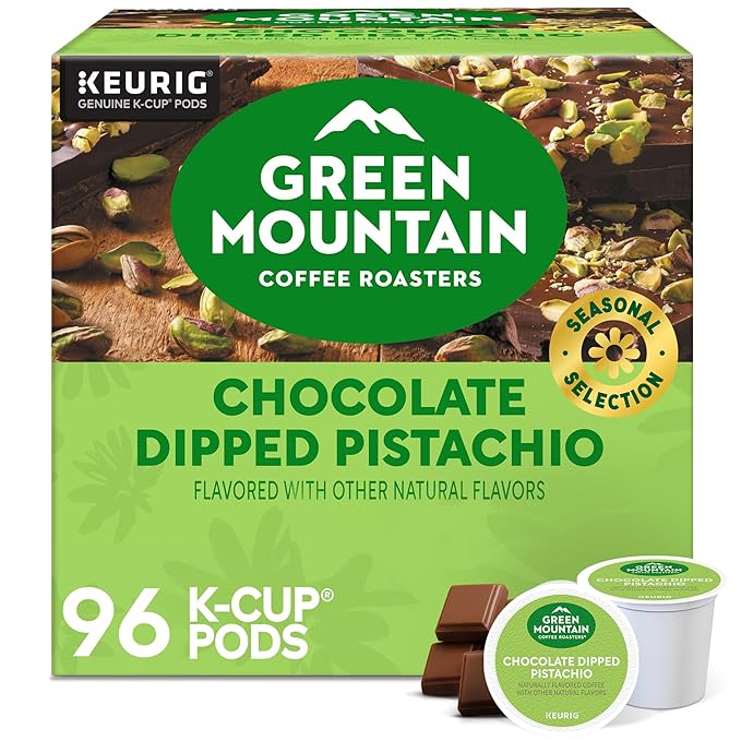 Green Mountain Coffee Roasters Chocolate Dipped Pistachio Flavored Coffee Single Serve Keurig K-Cup Pod 96-count pods (4 pack of 24)
