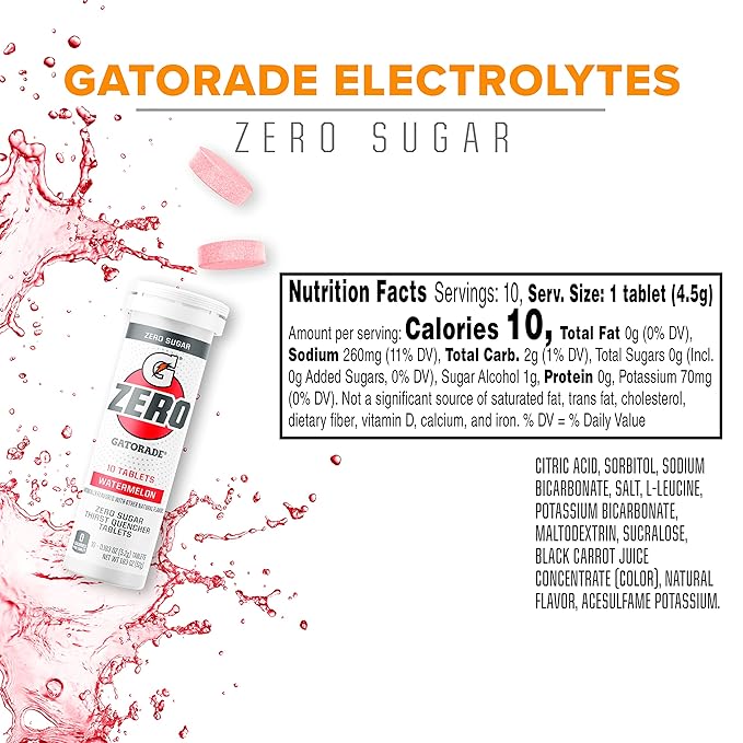 Gatorade Zero Tablets Watermelon (Pack of 80)