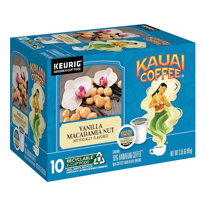 Kauai Coffee K-Cup Pods for Keurig Brewers – Arabica Coffee 10% Hawaiian – Mild Medium and Dark Roast Rich Smooth No Bitterness – Four Flavors 4 Packs of 10 Single Serve K-Cups