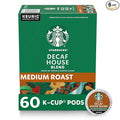 Starbucks K-Cup Coffee Pods Medium Roast Hot or Iced Coffee Decaf House Blend 60 Keurig Pods