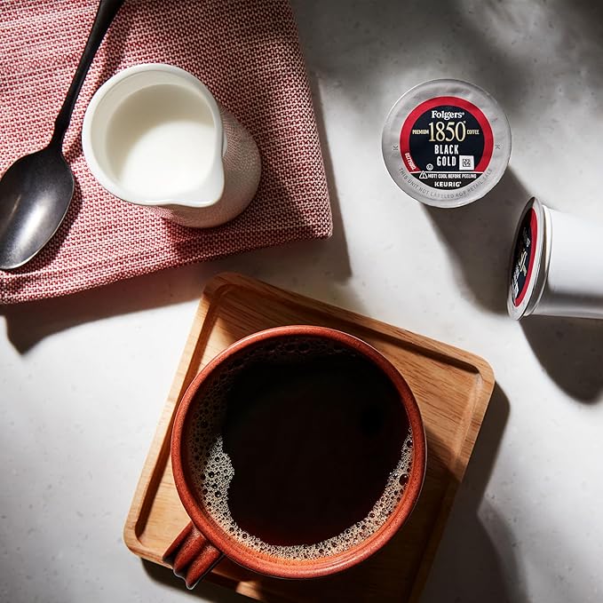 Folgers 1850 Black Gold Dark Roast Coffee 60 Keurig K-Cup Pods