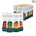 Drink Staed Assorted Flavors Productivity Drink Sparkling Functional Beverage 12-Pack – Blackberry Mint Lemon Lime Ginger Pineapple White Peach &amp Strawberry Orange with Cognizin® Citicoline &a