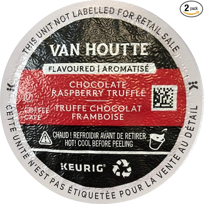Van Houtte Chocolate Raspberry Truffle Coffee Light Roast K-Cup Portion Pack for Keurig K-Cup 12 Count (Pack of 2)