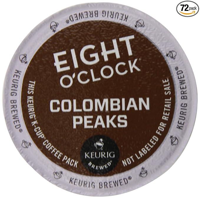 Eight O'Clock Colombian K-Cups for Keurig K-Cup Brewers 72 Count