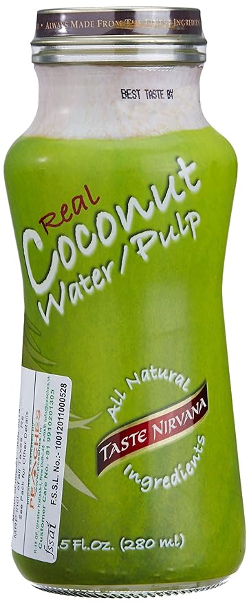 Taste Nirvana Coconut Wtr Pulp Natural 9.5 FO (Pack of 12) ( Value Bulk Multi-pack)