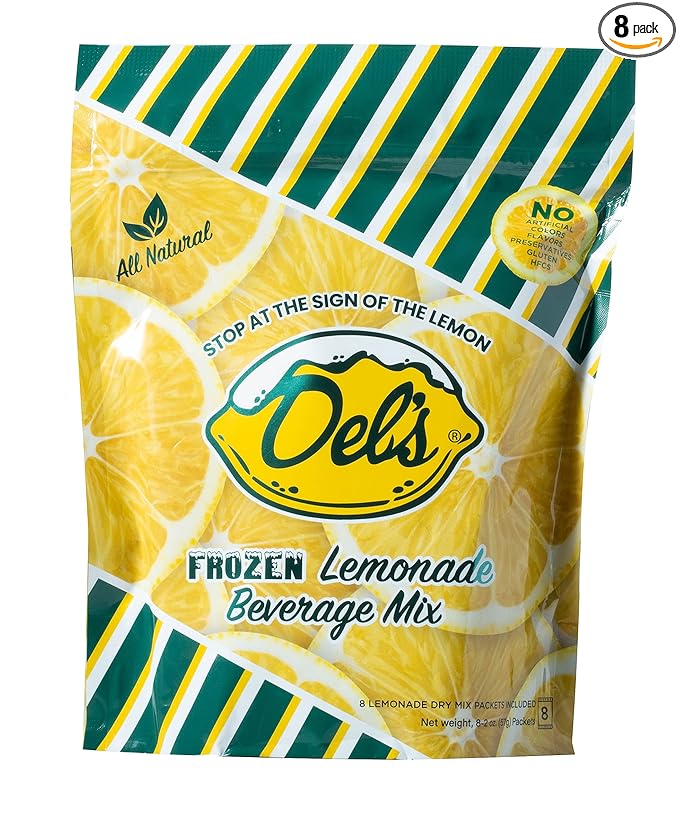 Del's Lemonade All Natural Frozen Lemonade 8 Packet Pouch