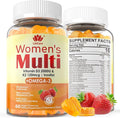 Womens Multivitamin Gummy with Omega 3（DHA/EPA) Vitamin D3 K2 Calcium Inositol Daily Womens Vitamin A C E B Complex L-MethylFolate Methyl B12Sugar Free Methylated Multivitamins Minerals 60Cts