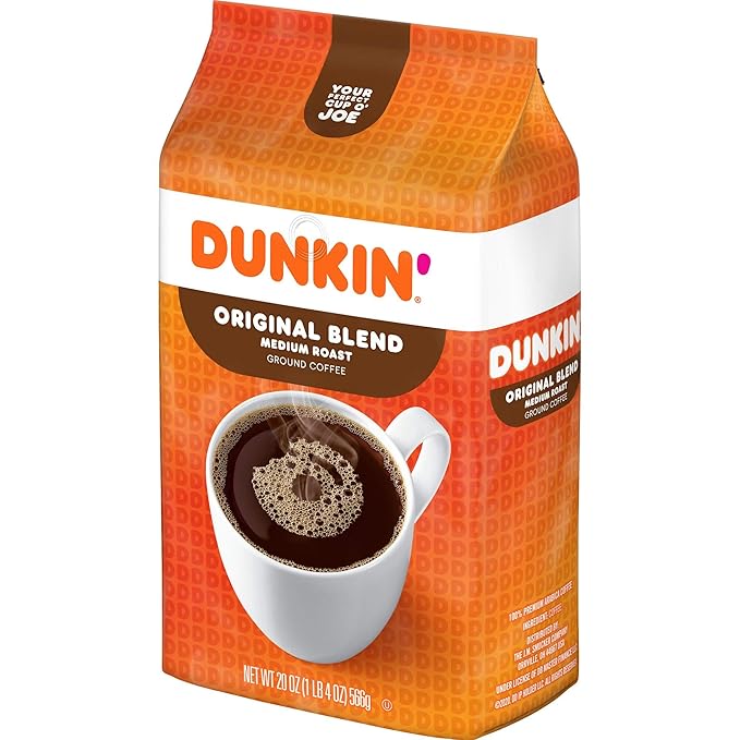 Dunkin' Original Blend Medium Roast Ground Coffee 20 Ounces (Pack of 6)