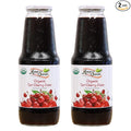 Anna and Sarah 33.8 Oz Organic Tart Cherry Juice - USDA Organic Certified - Glass Bottle (2 Pack) No Sugar No Artificial Colors No Preservatives No Flavors AddedNOT from CONCENTRATE