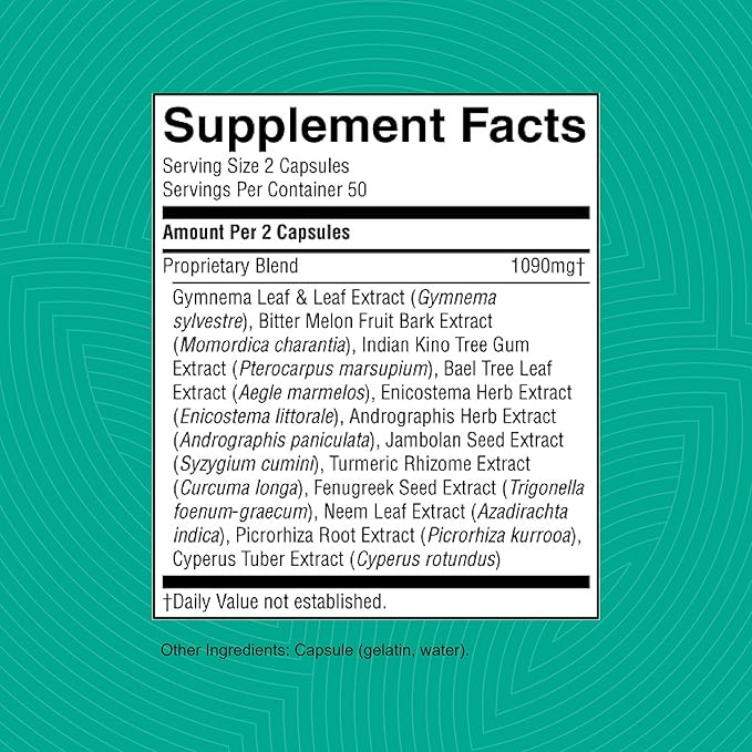 Nature's Sunshine Blood Sugar Formula 100 caps