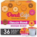 Donut Café - Coffee Gourmet Pods Classic Blend Medium Roast – Non-GMO Gluten Free – Compatible with Keurig K Cup Brewers – Smooth &amp Delicious – 36 Count