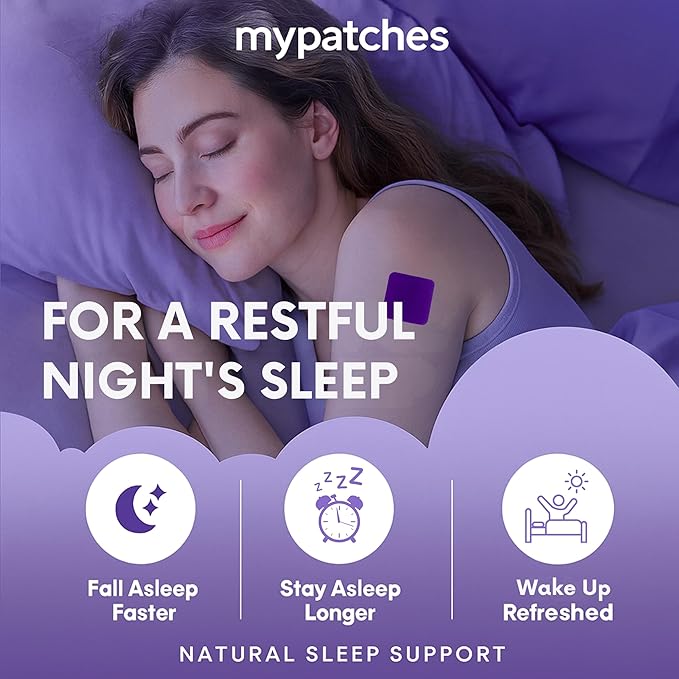 Sleep Patch – Rest &amp Recovery Patch – Transdermal Vegan Night Support with Melatonin Valerian Root &amp Passionflower – Promotes Restful Sleep – 30 Patches