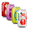POPPI Sparkling Prebiotic Soda Beverages w/Apple Cider Vinegar Seltzer Water &amp Fruit Juice Holiday Variety Pack 12oz (12 Pack)