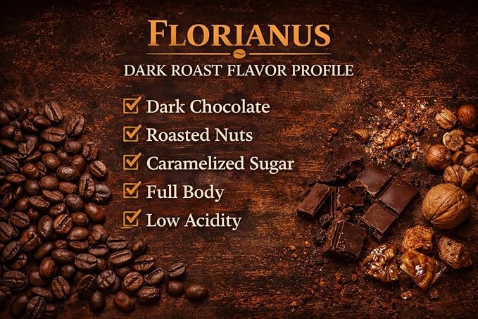 FLORIANUS Peruvian Coffee – Premium 100% Arabica Whole Bean &amp Ground – Medium &amp Dark Roast – 17.64 oz (500g) (Dark Roast Espresso)
