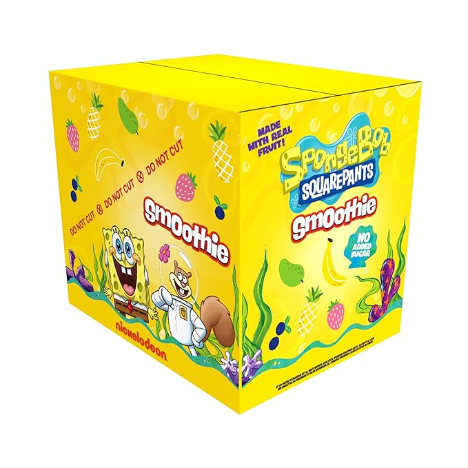 SpongeBob Squarepants Strawberry Banana Bliss Fruit Smoothie Purée – Dive Into Deliciousness!