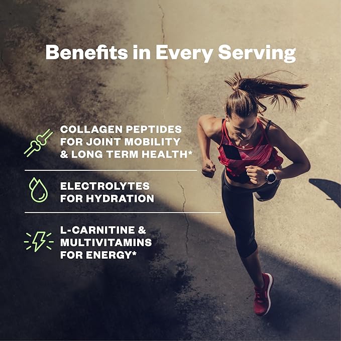 Foundation Collagen Peptides + Electrolytes Powder 10g Hydrolyzed Collagen Multivitamins | Joint &amp Hydration Support for Endurance Athletes | Sugar-Free 30 Servings Lemon Lime