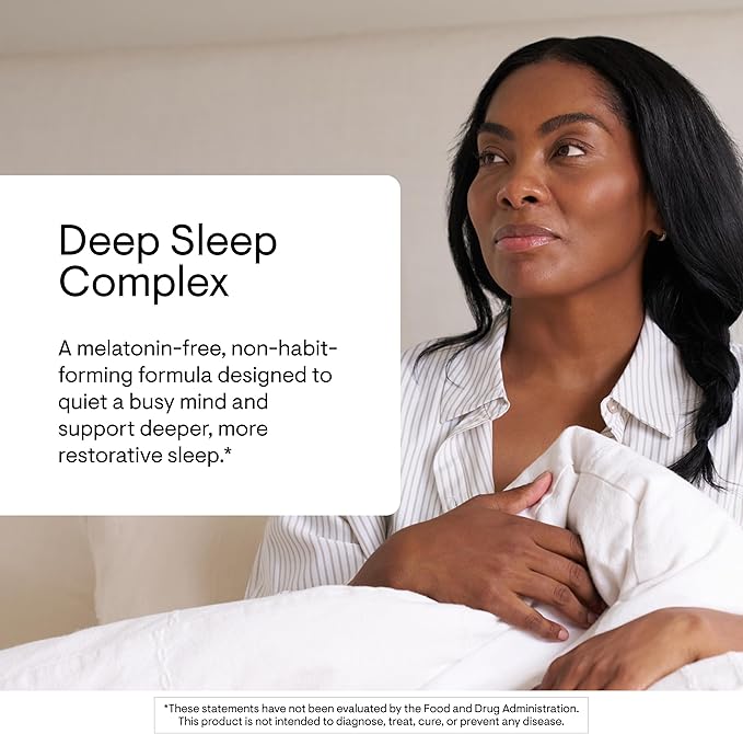 THORNE - Deep Sleep Complex - All-Natural Sleep Supplement - Supports Sleep Quality &amp All Phases of The Sleep Cycle* - with L-Theanine Chamomile &amp Maizinol - Third-Party Certified - 60 Capsul