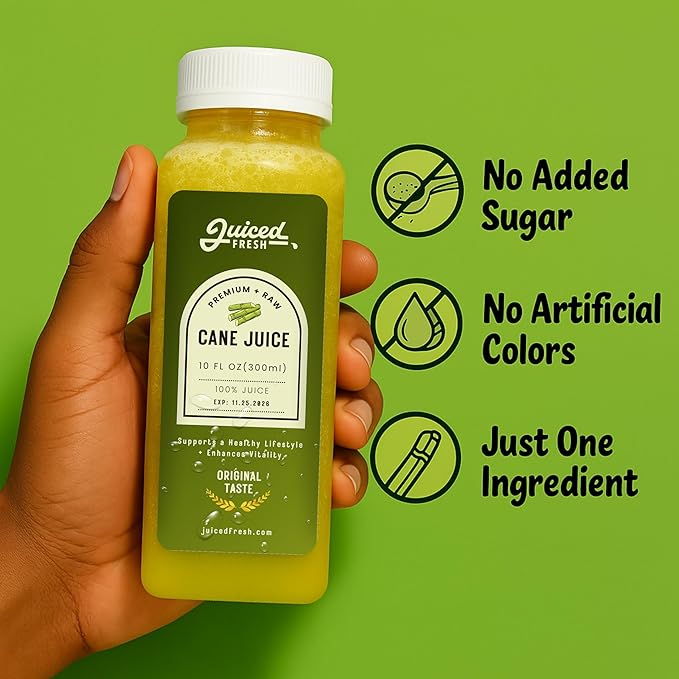 Sugarcane Juice – 300ml Bottles (Pack of 48 - $0.31/fl oz) – All Natural Frozen Fresh Taste – Perfect for Restaurants &amp Events
