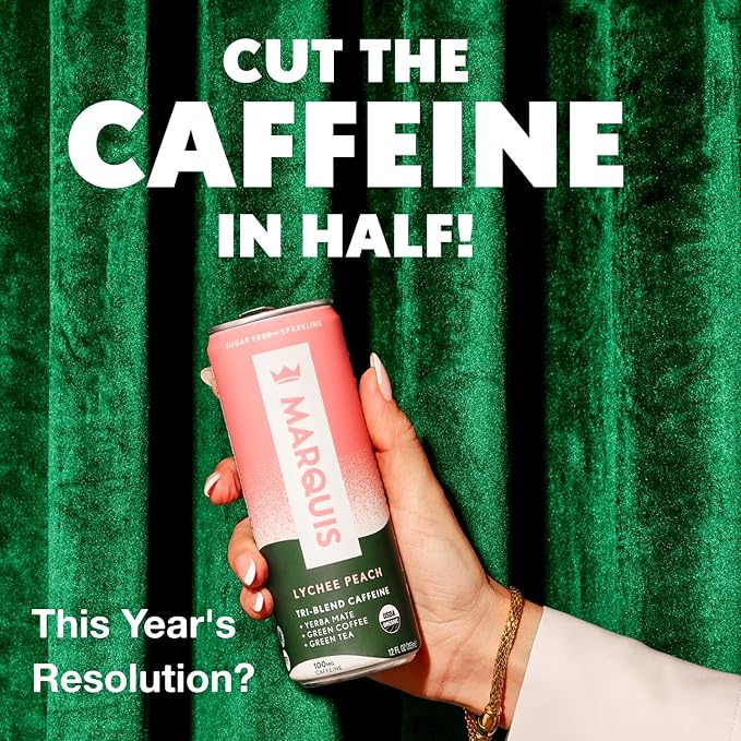 Marquis - Natural Energy Drink - Original Variety + Citrus Yuzu - Sugar Free - 0 Calories - 100mg of Organic Plant Based Caffeine - Yerba Mate - Green Tea - Vitamin C &amp B Vitamins - Vegan - 24 Pac