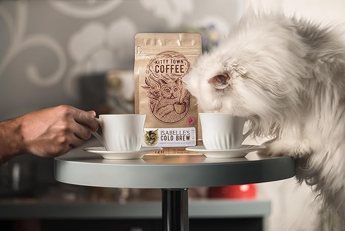 Kitty Town Coffee: Isabelle's Cold Brew Blend Medium Roast Coffee From Guatemala &amp Brazil 2lb (32oz) Whole Bean