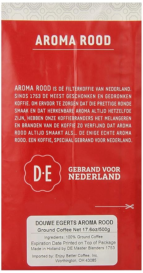 Douwe Egberts Aroma Rood Ground Coffee 17.64 Ounce Pack of 2