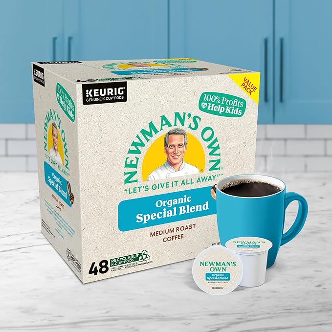 Newman's Own Organics Special Blend Single-Serve Keurig K-Cup Pods Medium Roast Coffee Pods 48 Count