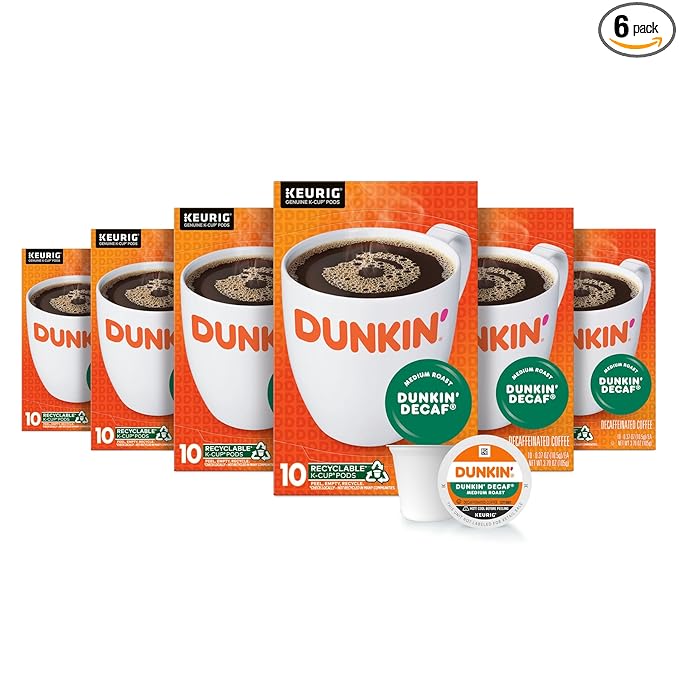 Dunkin' Decaf Medium Roast Coffee 60 Keurig K-Cup Pods