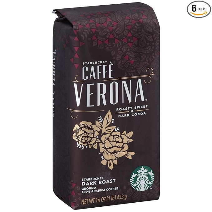 Starbucks Caffè Verona Ground Coffee Caffé Verona 16 oz Pack of 6