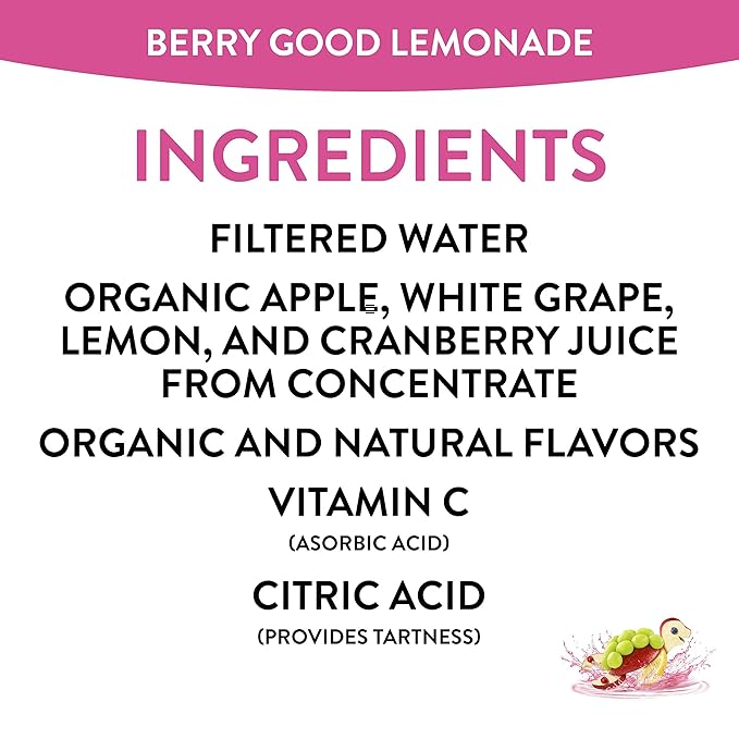 Honest Kids Berry Good Lemonade Organic Juice Drink Berry Lemonade 6 Fl Oz (Pack of 40)