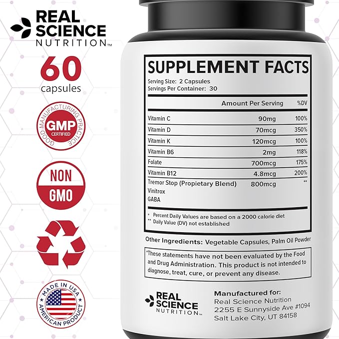 Real Science Fibromoxy Miracle – All Natural Fibromyalgia Relief Supplement for Pain Stiffness &amp Fatigue with Vitamins B6 B12 C D K + Nitric Oxide Support – Neurological &amp Circulatory Aid