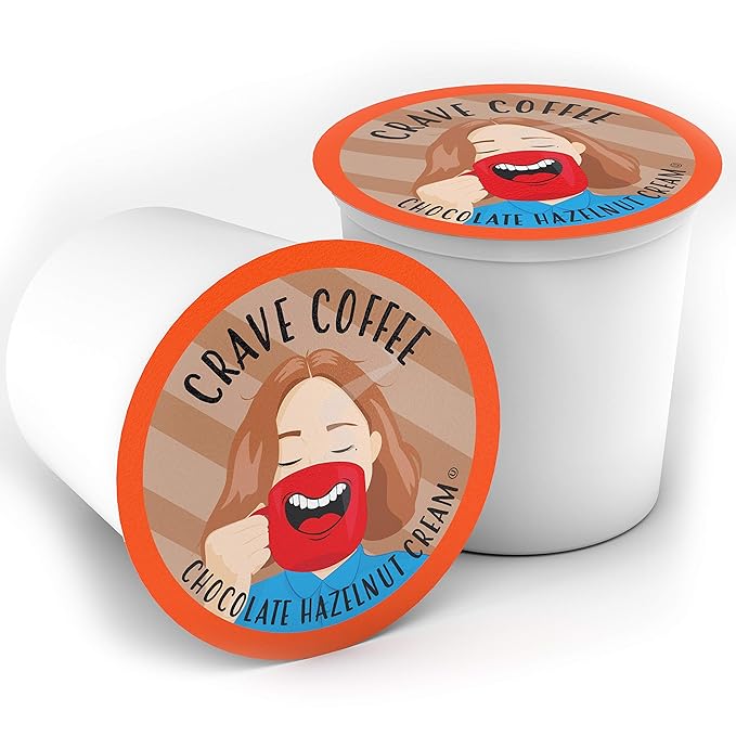 Crave Beverages Chocolate Hazelnut Creme Coffee Pods for Keurig K Cup Brewers 100 Count